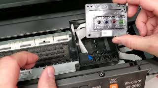 How To Remove Printhead In Epson Printer Wf 2650 Wf 2750 Wf 2760 Wf 2660 Youtube