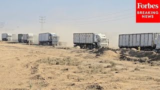 Humanitarian Aid Trucks Enter Gaza As Israel-Hamas Peace Deal Takes Hold