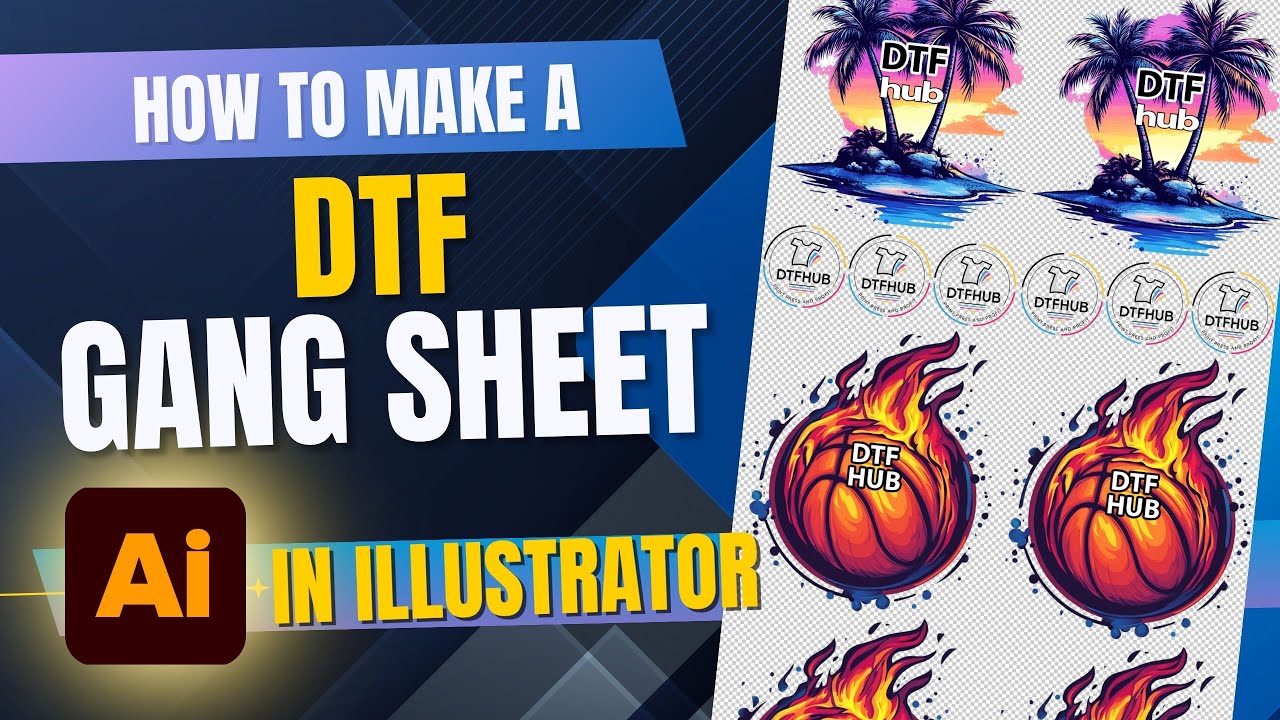 How to make a gang sheet for DTF transfers and printing in Adobe ...