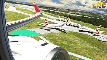 Flight Simulator 2020 | *MAX REALISM* A32NX Takeoff from Madrid in 4K ULTRA