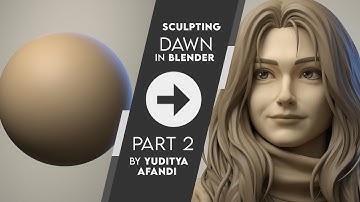 Part 2/3 Dawn Sculpting Timelapse In Blender