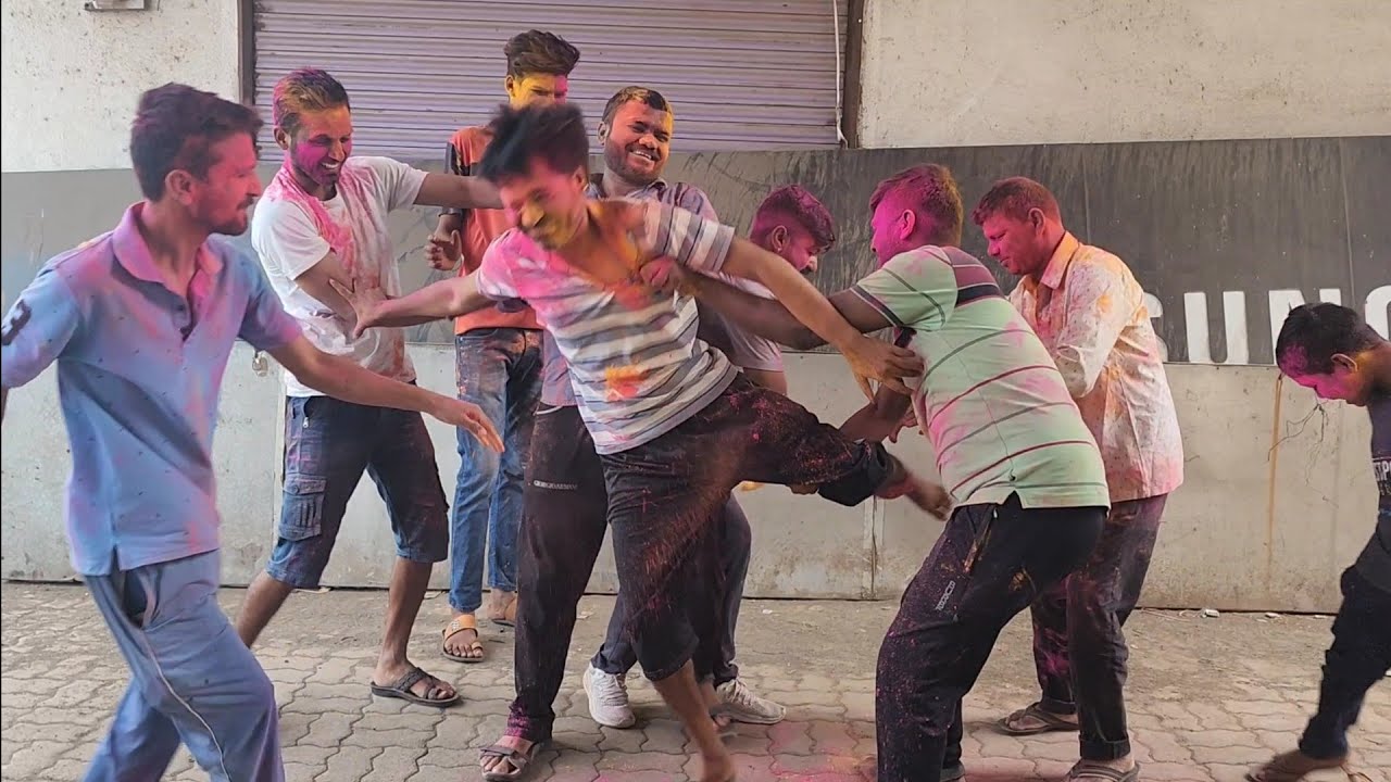 रंगपंचमी ला हाल झाले 😅#रंगपंचमी