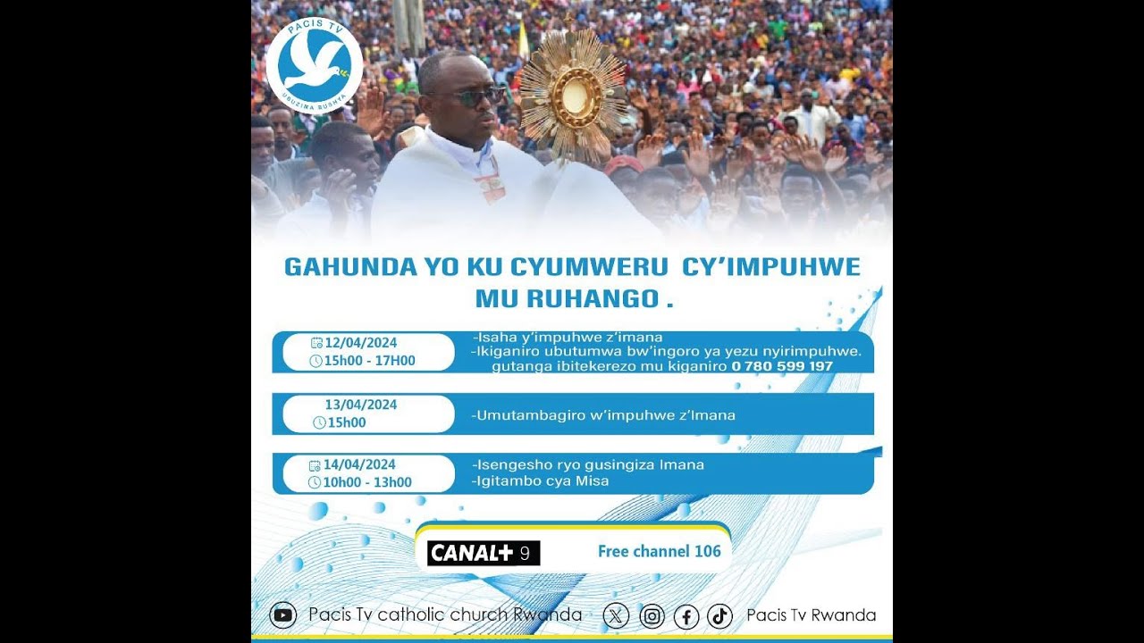 GUTAMBAGIZA ISHUSHO YA YEZU NYIRIMPUHWE MU RUHANGO KU WA 13/04/2024 ...