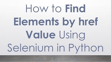 How to Find Elements by href Value Using Selenium in Python