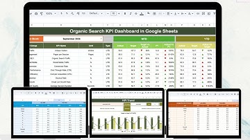Organic Search KPI Dashboard in Google Sheets