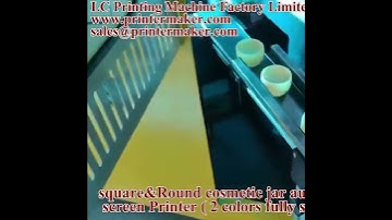 square&Round cosmetic jar automatic UV screen Printer ( 2 colors fully servo motor control)