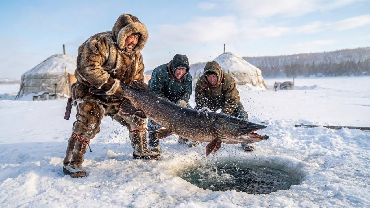 Survival At -71°C ❄️ Catching The River Monster In A Forbidden Lake