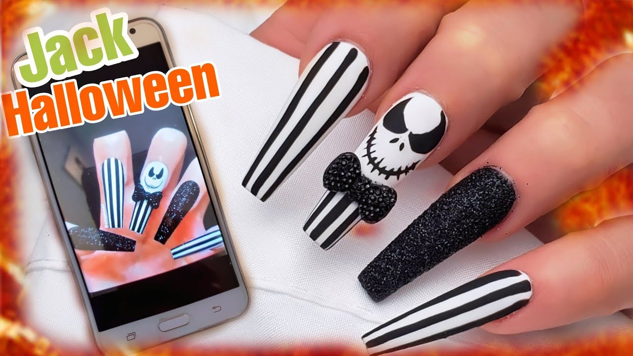 Detalle 14+ imagen uñas acrilicas halloween jack