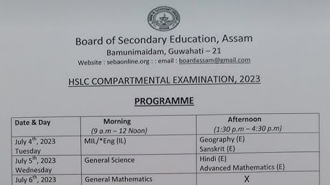 hslc compartmental exam 2023 date/Compartmental exam2023 routine