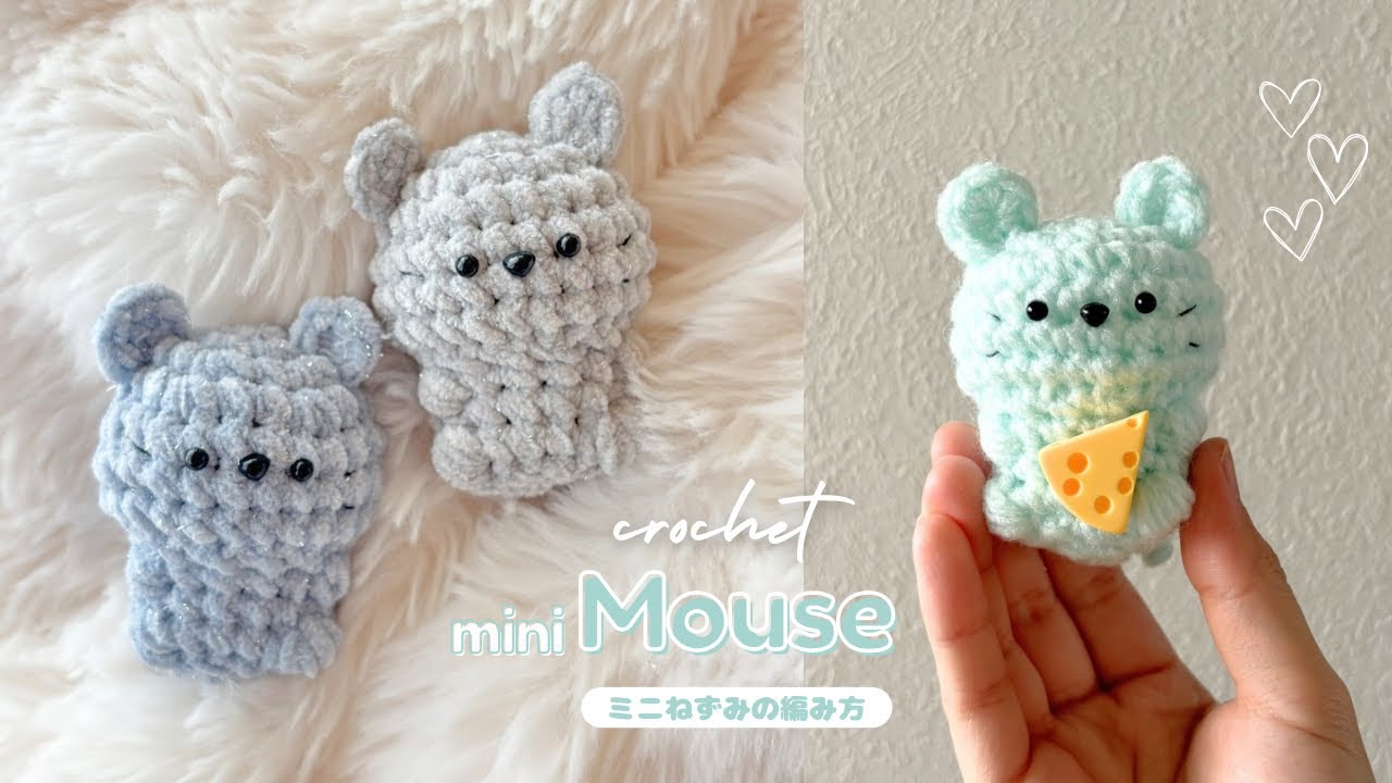 EN subs・Diagram】Mini Mouse🐭 Easy Crochet Amigurumi Tutorial