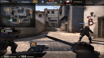 POV - Flusha (Fnatic)(19-12) vs Virtus.Pro / mirage / ECS Season 4 Europe