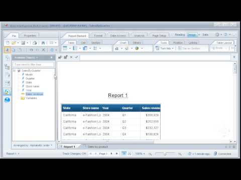 Create a table: SAP BusinessObjects Web Intelligence 4.0