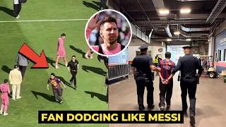 Fan Invades Pitch And Dodges Security Like Messi 75,000 Come For Messi