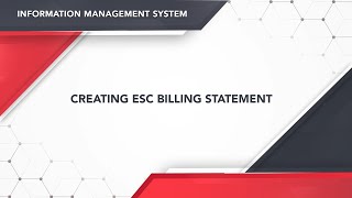 Creating ESC Billing Statement