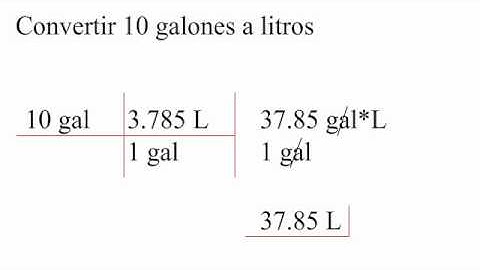 ¿Cómo convertir galones a litros?