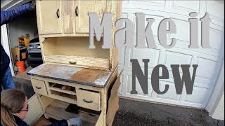 Hoosier Cabinet Refinished!