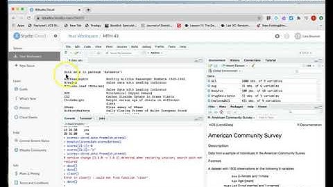 Intro to RStudio Cloud, panes and console