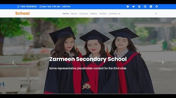 How to Create a School Website Using html css and Bootstrap | School website  #bootstrap