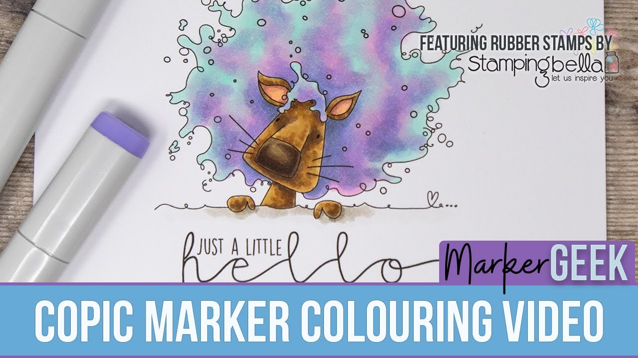 Copic Marker Colouring Hello Dandy Lion Stamping Bella Rubber Stamp ...