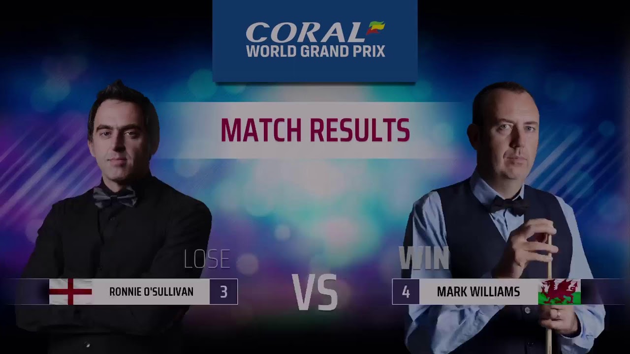 Ronnie O'Sullivan Vs Mark Williams Quarter Finals World Grand Prix Snooker 19