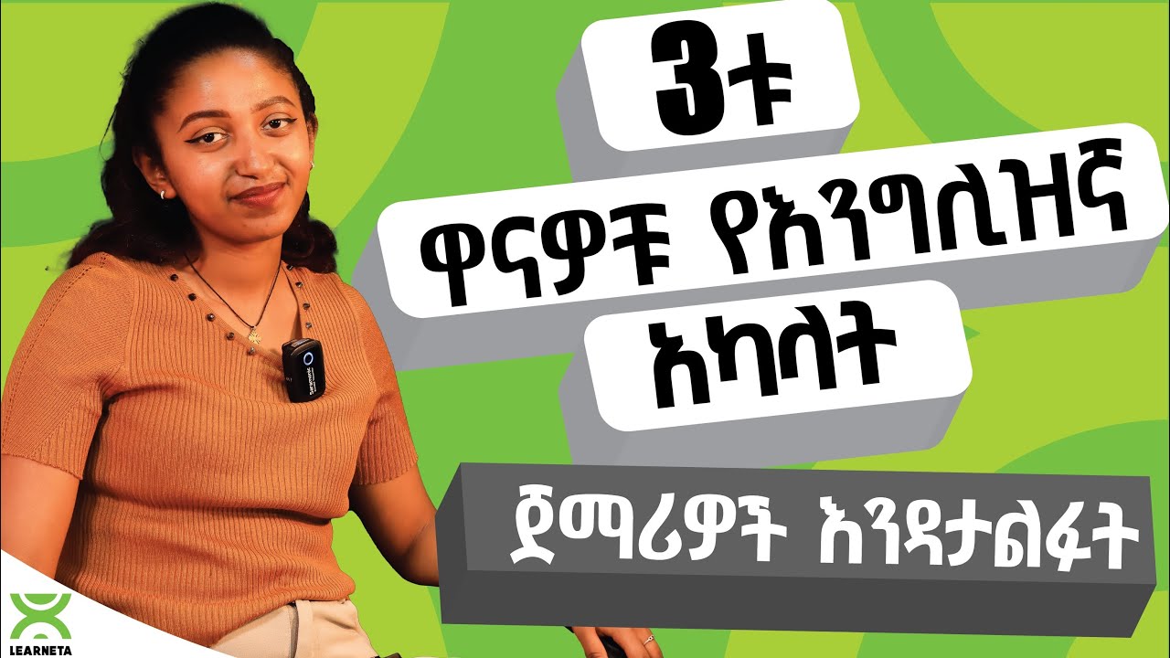 መታወቅ ያለባቸው 3ቱ የverb አይነቶች |  The 3 types of verbs in English language