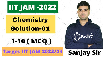 IIT JAM 2022 Chemistry Solution -01 || IIT JAM 2023 Preparation || JAM Chemistry