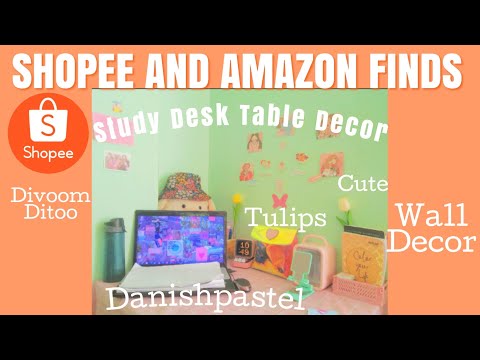 Shopee and Amazon Finds 🧡 (desk study table must haves) ft. divoom ditoo kawaii gadget 🧚 thumbnail