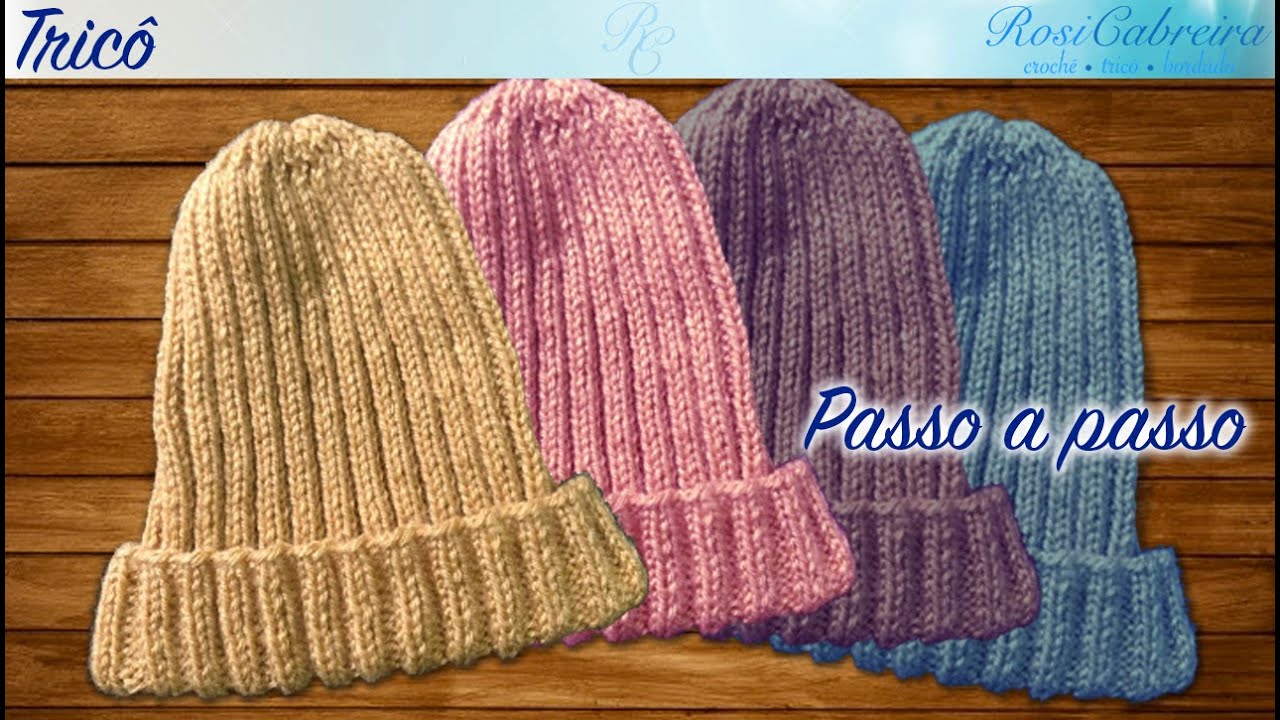Gorro/Touca fácil -- Tricô iniciante