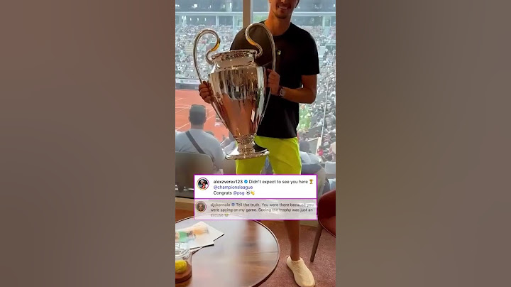 Djokovic knows the real reason why Zverev went to get his hands on the Champions League trophy 🏆😉