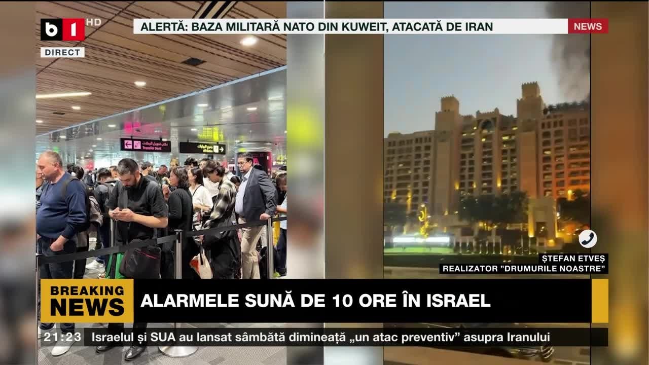 SPECIAL B1 CU CIURLIN.RACHETĂ CĂZUTĂ ÎN DOHA/24 DE ORAȘE DIN IRAN, ATACATE/BILANȚ ÎN IRAN: 201 MORȚI