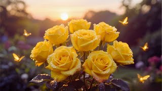картинка: Я тихо сидела рядом с розами🌹И плакала, слушая эту песню🌧️Музыка Сергея Грищук