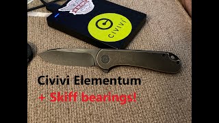 Civivi Elementum Skiff Bearings install