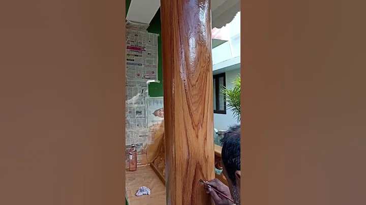 cement pillar wood finishing enamel painted wood graining - DayDayNews