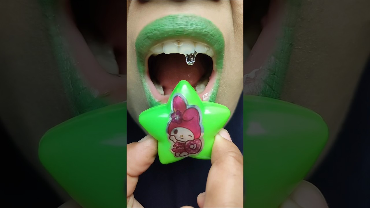 ASMR Magic: My Melody Lip Balm Green Edition Turns into Anomaly Candy Chocolate! 