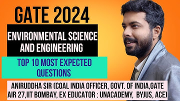 GATE 2024 Environmental Science and Engineering - top 10 expected problems #gate2024 #aniruddhasir