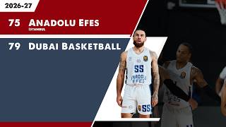 DUBAI BASKETBALL STATEMENT WIN! 🔥 Dubai Basketball vs Anadolu Efes 79-75 | Gloria Cup Highlights