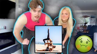 Extremely Hungover Couples Yoga Challenge