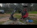 Uhi ume15  mini excavator help our customer build his hobby farm in vic