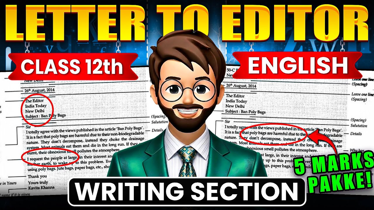 Letter To Editor Class 12 | Letter To Editor Class 12 Format | Tips & Tricks | Boards 2026