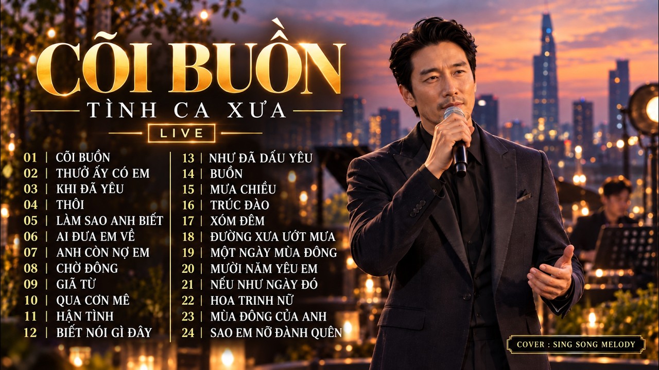 CÕI BUỒN – Tình Ca Xưa LIVE | 24 Tình Khúc Bất Hủ Giọng Nam Trữ Tình | SING SONG MELODY