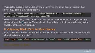 How to Fix Undefined Variable Errors in Laravel 7: A Guide to Passing Data to Blade Views