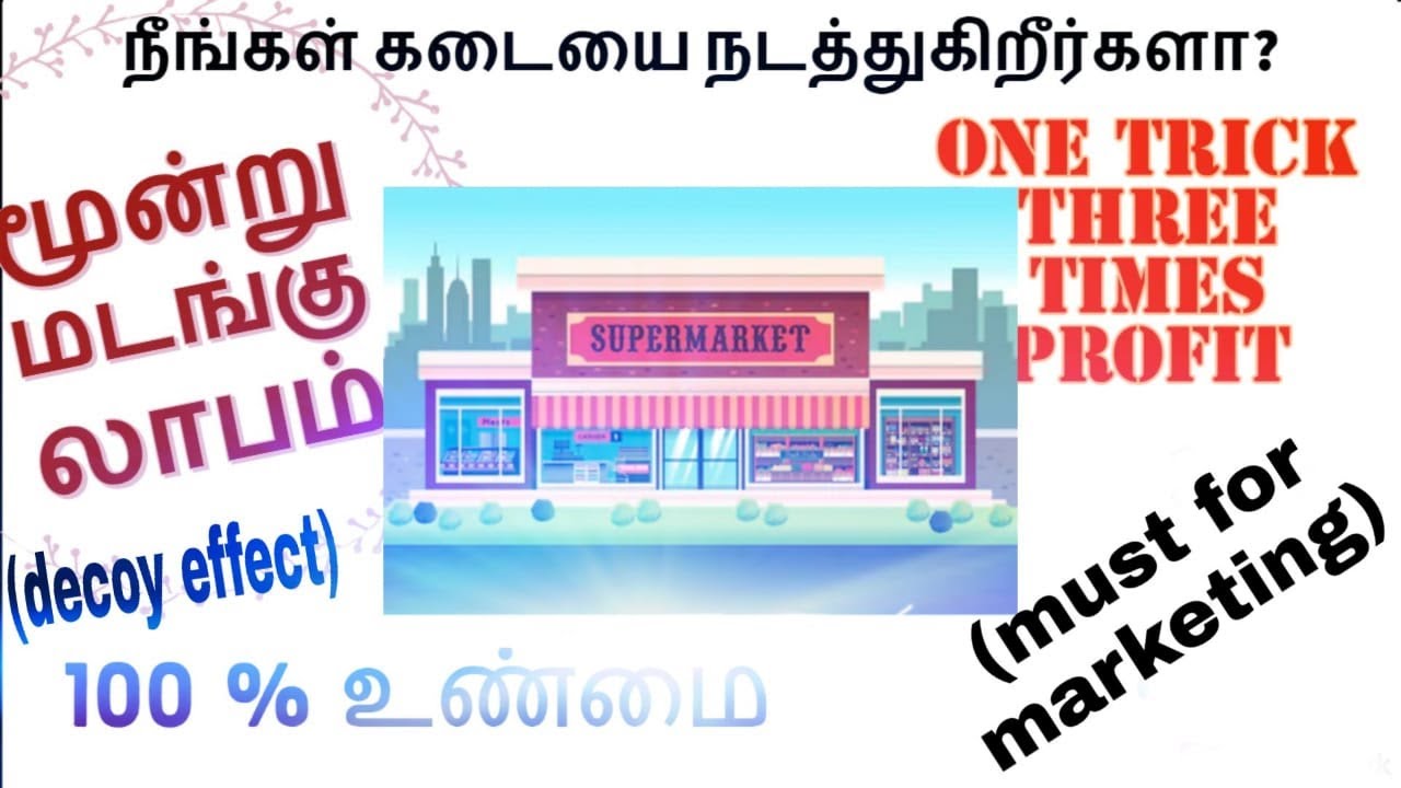 DECOY EFFECT in tamil with PRACTICAL EXAMPLES/BEST PRICE FIXING