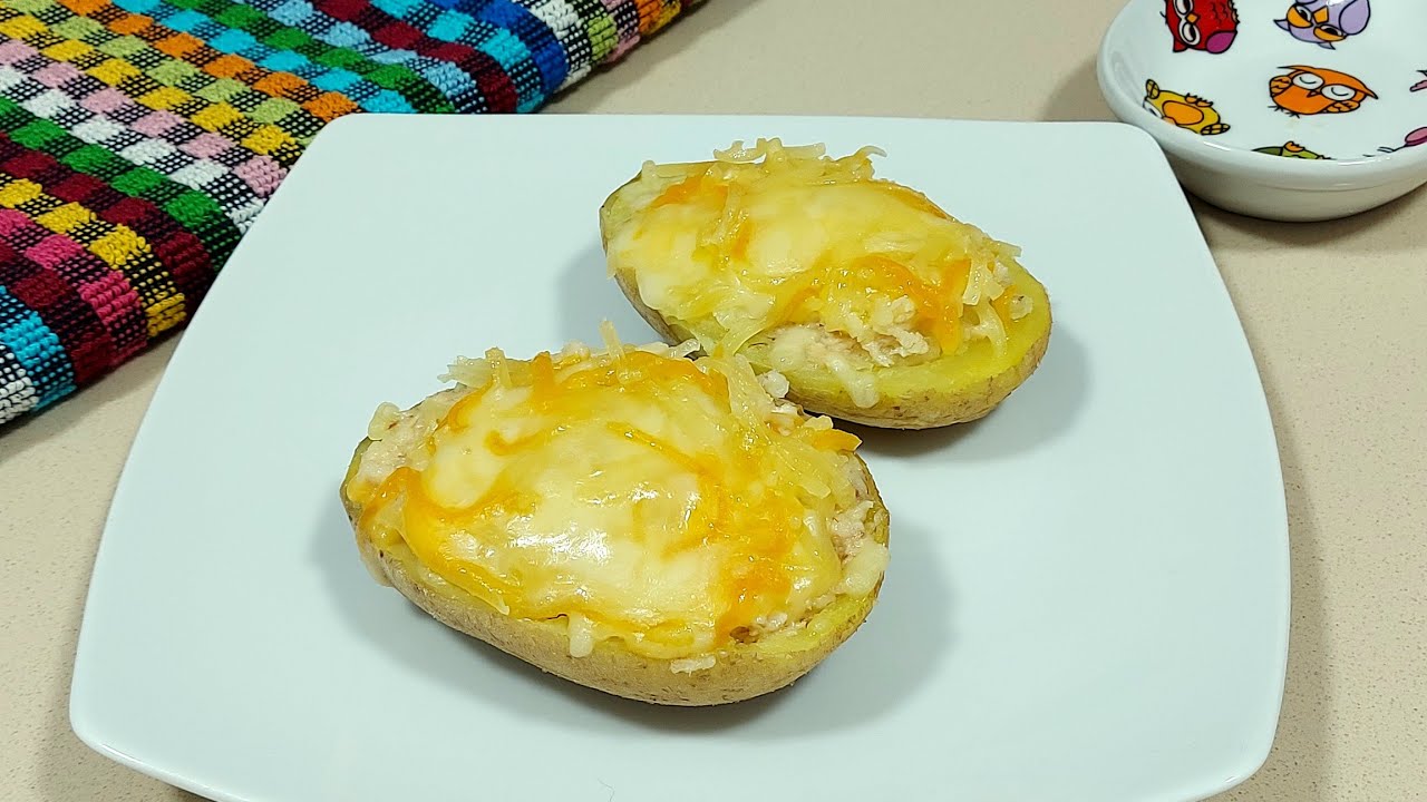 ⏳️🌃 CENAS RÁPIDAS 🥔 PATATAS RELLENAS AL MICROONDAS🔌// BEATRIZ COCINA