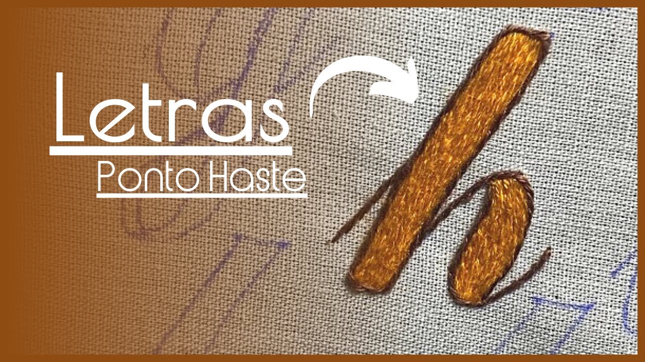 COMO PREENCHER LETRAS COM PONTO HASTE | BORDADO LIVRE | BORDADO A MÃO | DIY