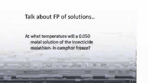 CH302-Freezing Point Depression