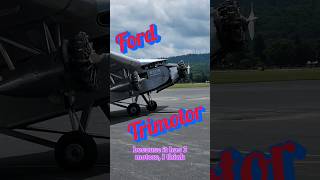 Ford Trimotor radial engines at idle taxi