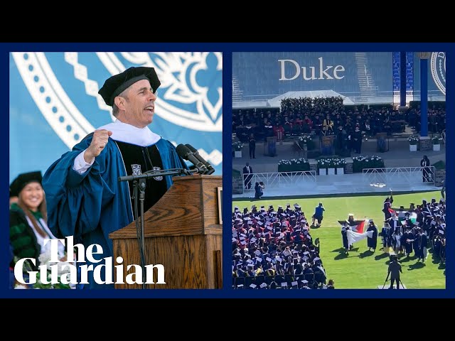 Duke students walk out of Jerry Seinfeld graduation speech in Gaza protest class=