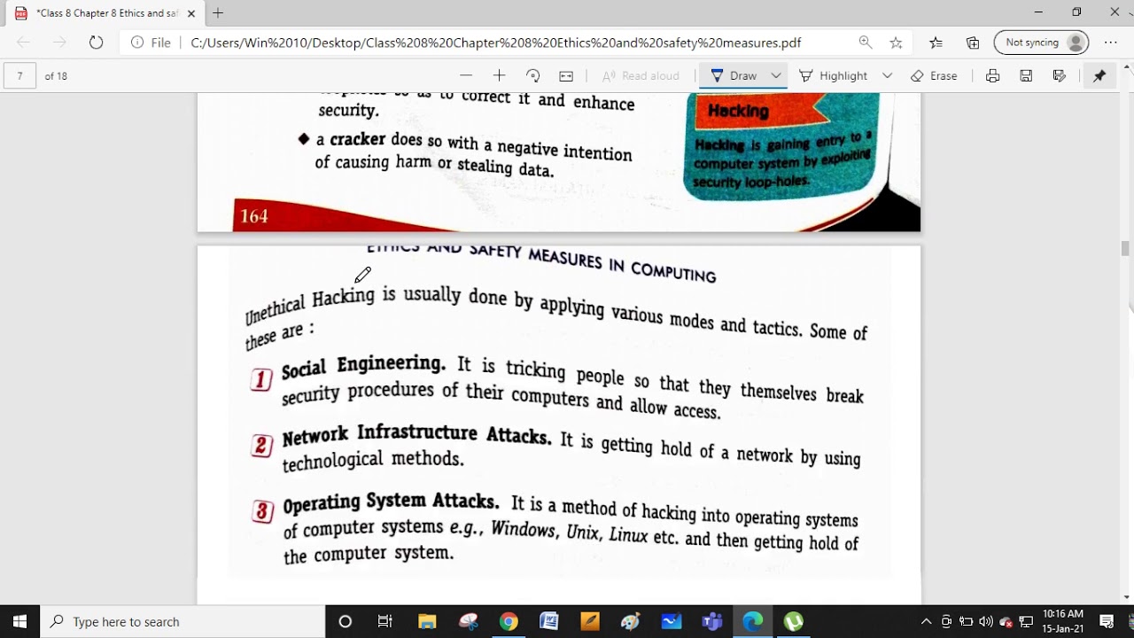 CLASS VIII CHAPTER 8 ETHICS AND SAFETY MEASURES OF COMPUTING PART 2 ...