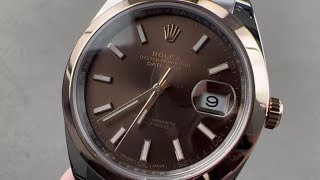 Rolex Datejust 41 Chocolate Dial Rose Gold Two-Tone 126301 Rolex Watch Review