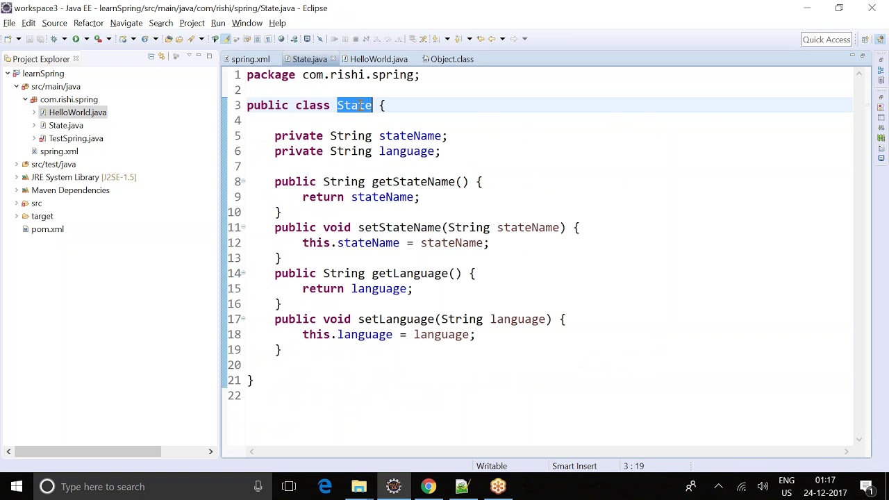 Java Spring Using bean References as Property Session 5 YouTube